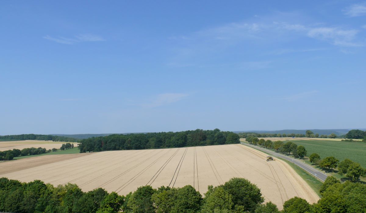 Start der Winterweizenernte auf dem 5G-PreCiSe-Versuchsfeld am 20.07.2022