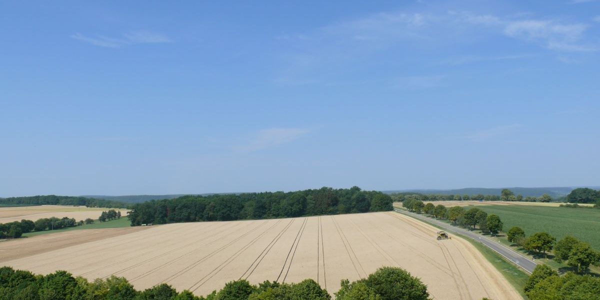 Start der Winterweizenernte auf dem 5G-PreCiSe-Versuchsfeld am 20.07.2022